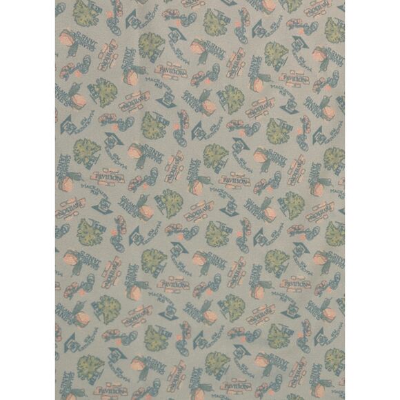 Masters 1934 Polo Shirt Men’s Large Berckmans Place Teal Print Shirt Mens Medium - Picture 2 of 4